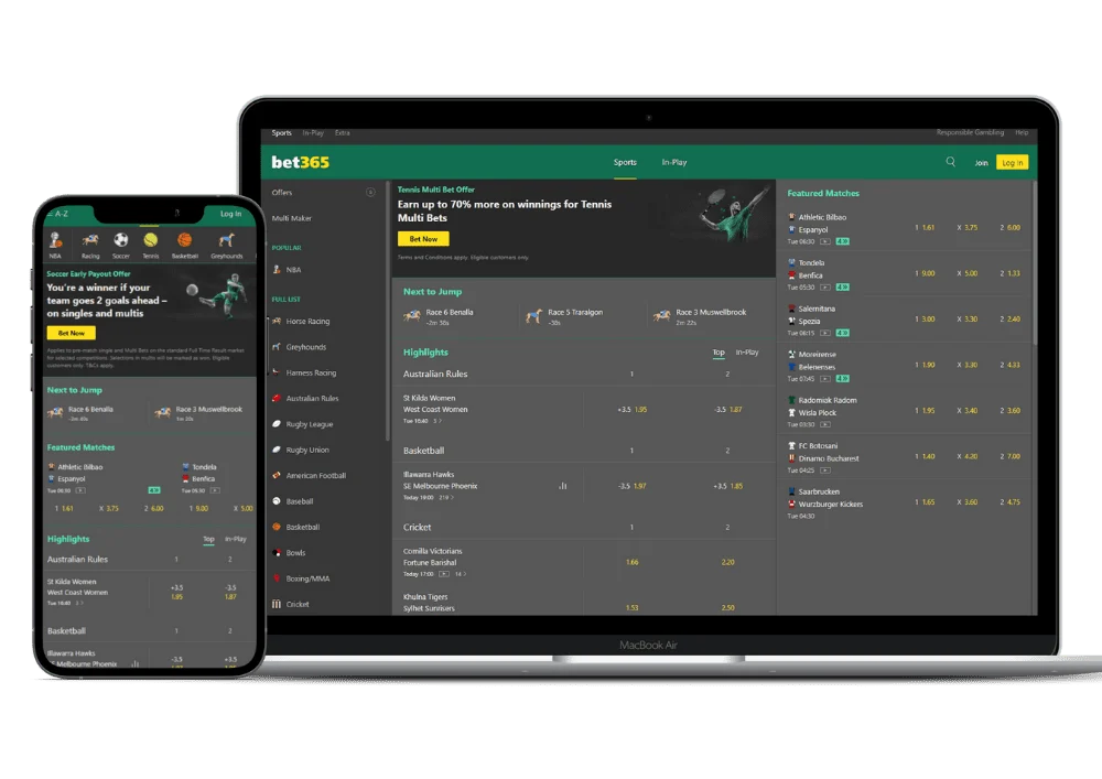 bet365 Australia sports betting platform